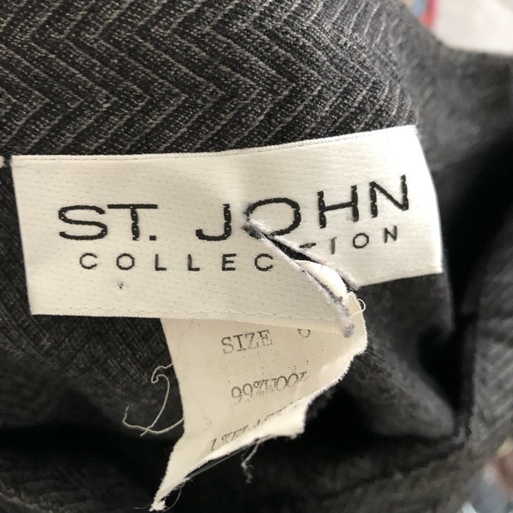 St. John Collection Gray Straight Leg Trouser Pants 6 - Picture 5 of 10